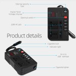 Hot Sales Autobatterie 12V bis 220V Digital anzeige Solar auto 300W Hochleistungs-Auto ladegerät Modifizierte Sinus welle